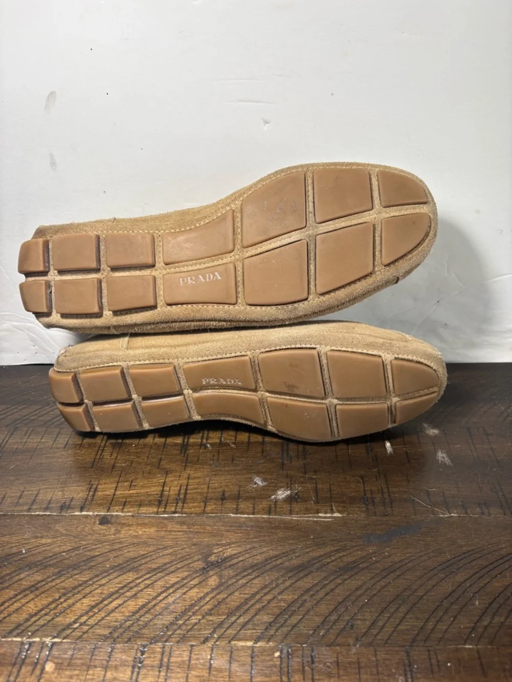 Prada Men's Suede Lace-Up shoes in camel - Picture 8 of 9